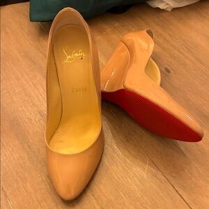 Christian Louboutin Nude Wedge Heels